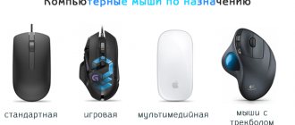 Типы компьютерных мышей по назначению